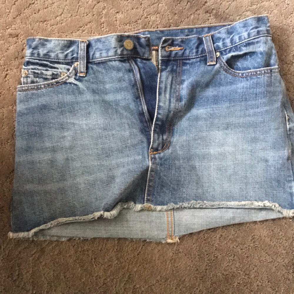 Free people mini denim skirt